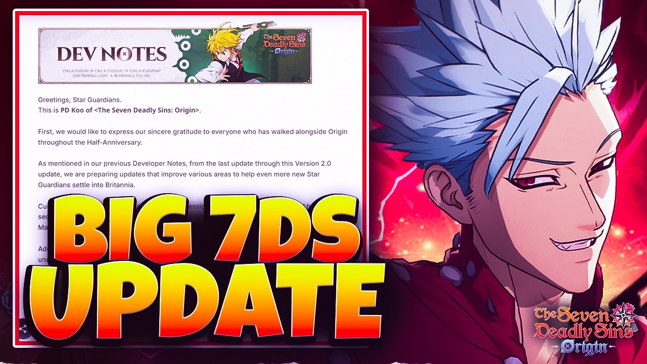 HALF ANNI INFO! HUGE GIFTS & CHANGES COMING! | SEVEN DEADLY SINS:ORIGIN