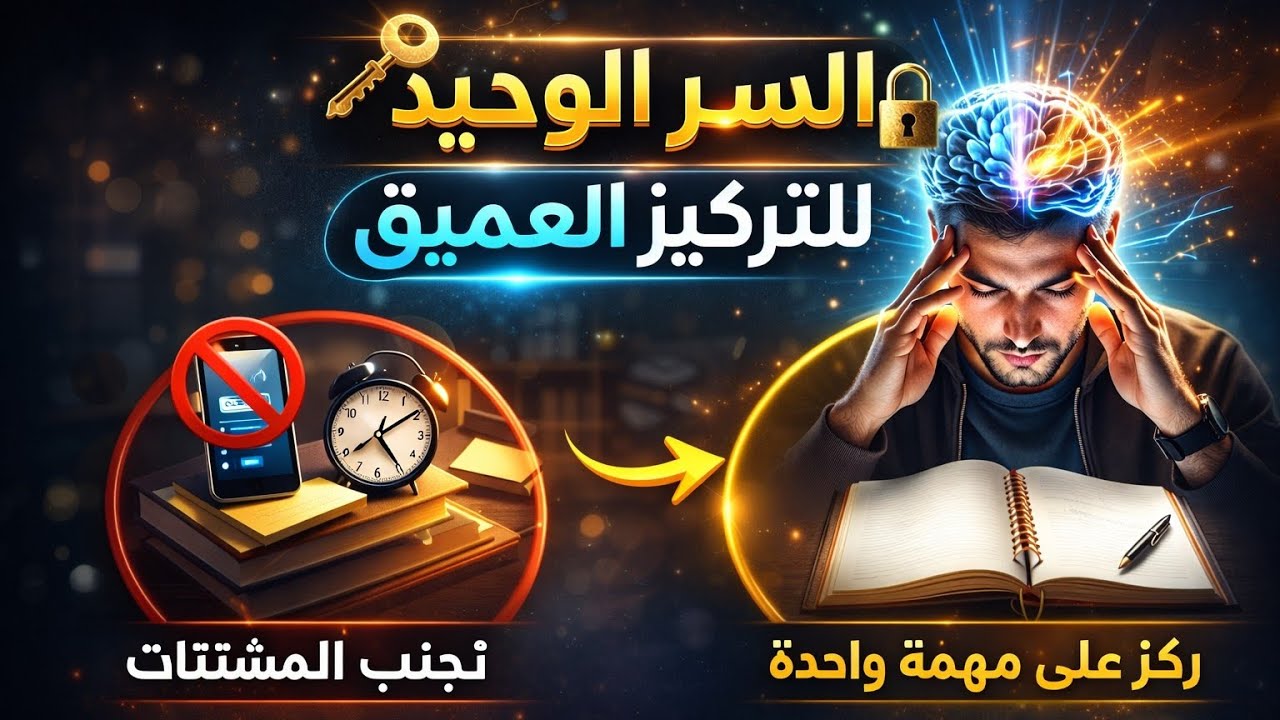 الطريقة الوحيدة لي خلاتني نركز ساعات  🧠👌
