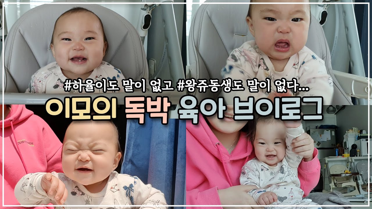 [vlog] 하율이도 말이없고 왕쥬동생도 말이없는 이모의 독박 육아브이로그