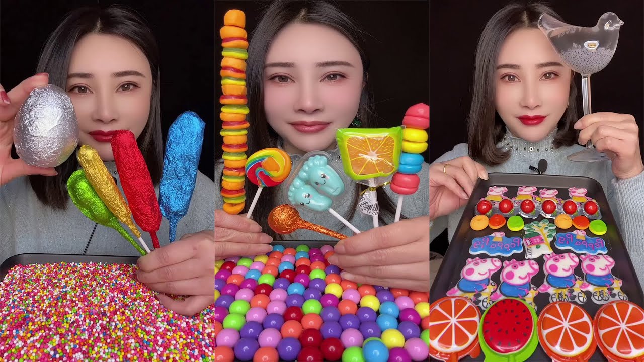 ASMR Конфеты 🍬 Игрушки принцессы 👑 Забавные очки 🤓 Фруктовое желе 🍇 Клубничные лакомства 🍓 EP488