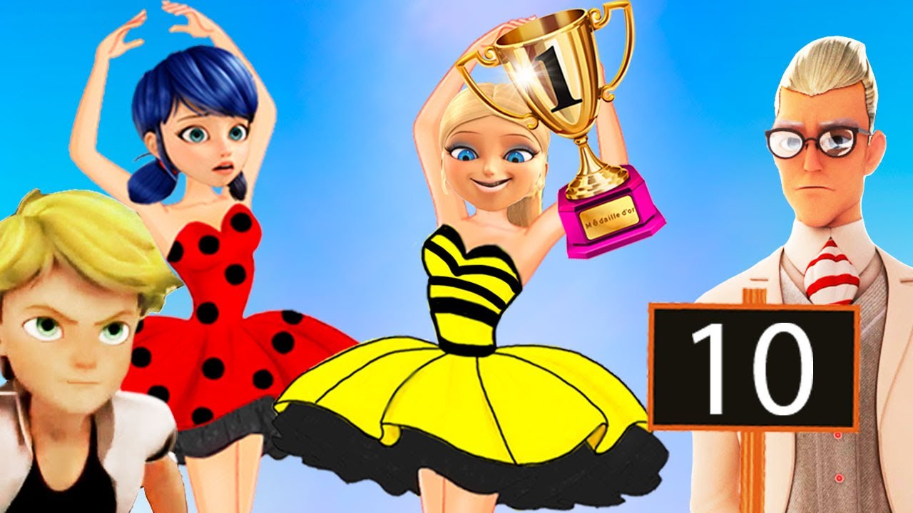 Miraculous Ladybug and Cat Noir Love Story Marinette Chloe Ballerina competition full exposure