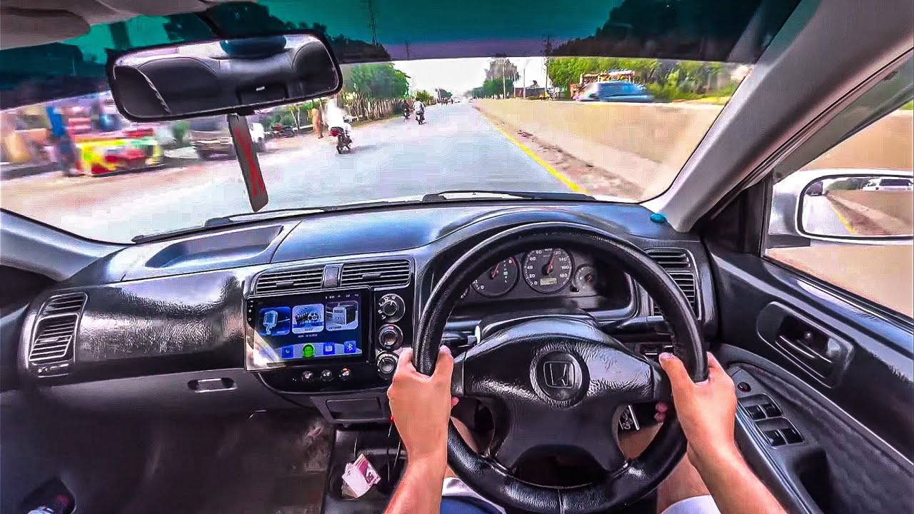 Honda Civic ES D16 | POV | Straight pipe | Exhaust sound