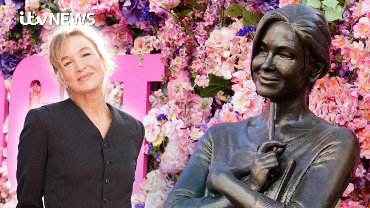 Renée Zellweger unveils statue of Bridget Jones in London | ITV News