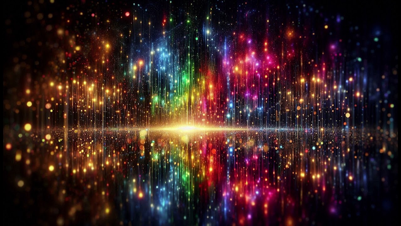 Psychedelic Rainbow Rain Wallpaper / Background ( No Sound )