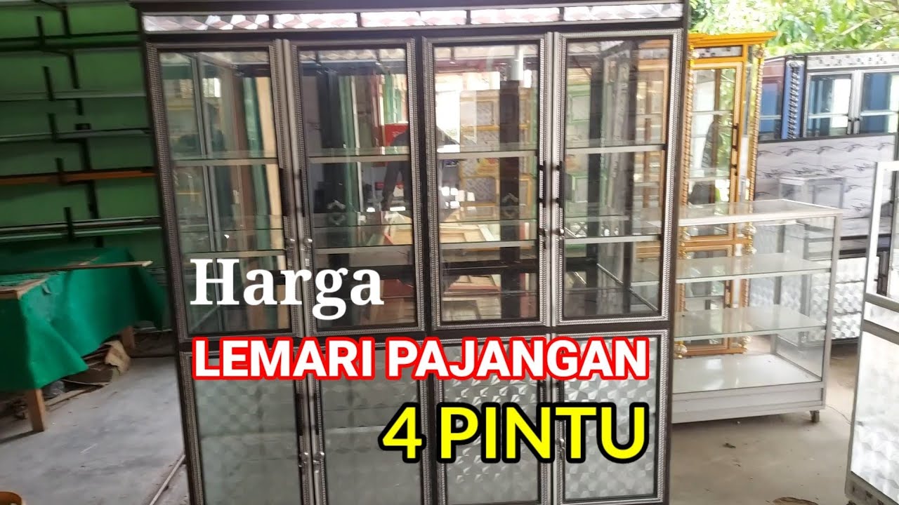 harga lemari pajangan 4 pintu #istanakaca