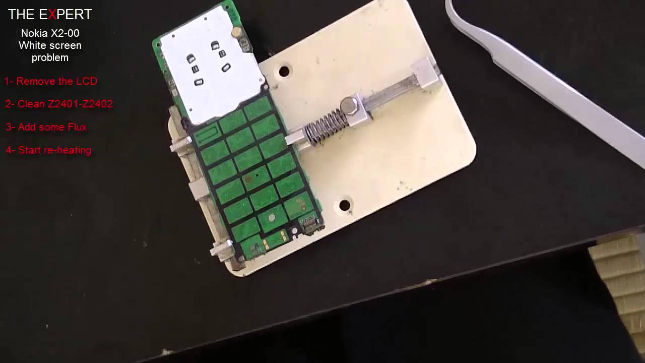 Nokia x2 white screen solution