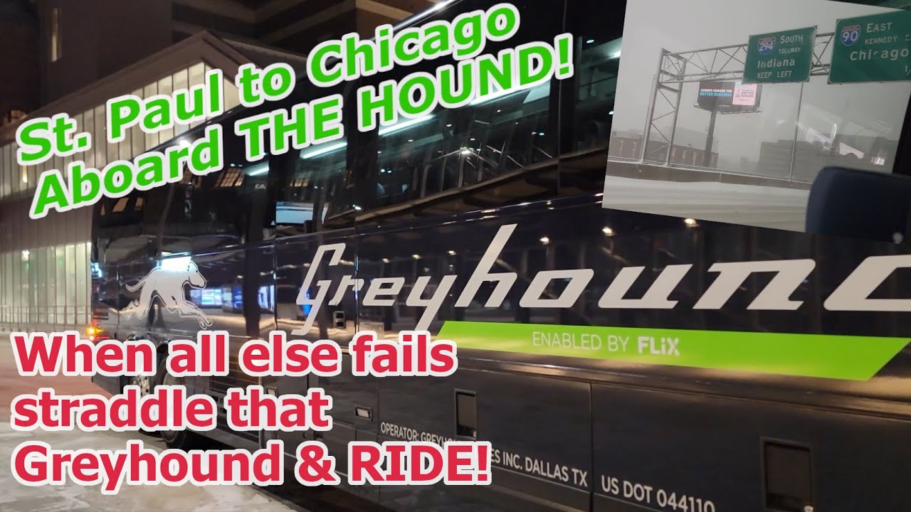 Greyhound Bus St. Paul to Chicago & Metra Union Pacific-West to Geneva