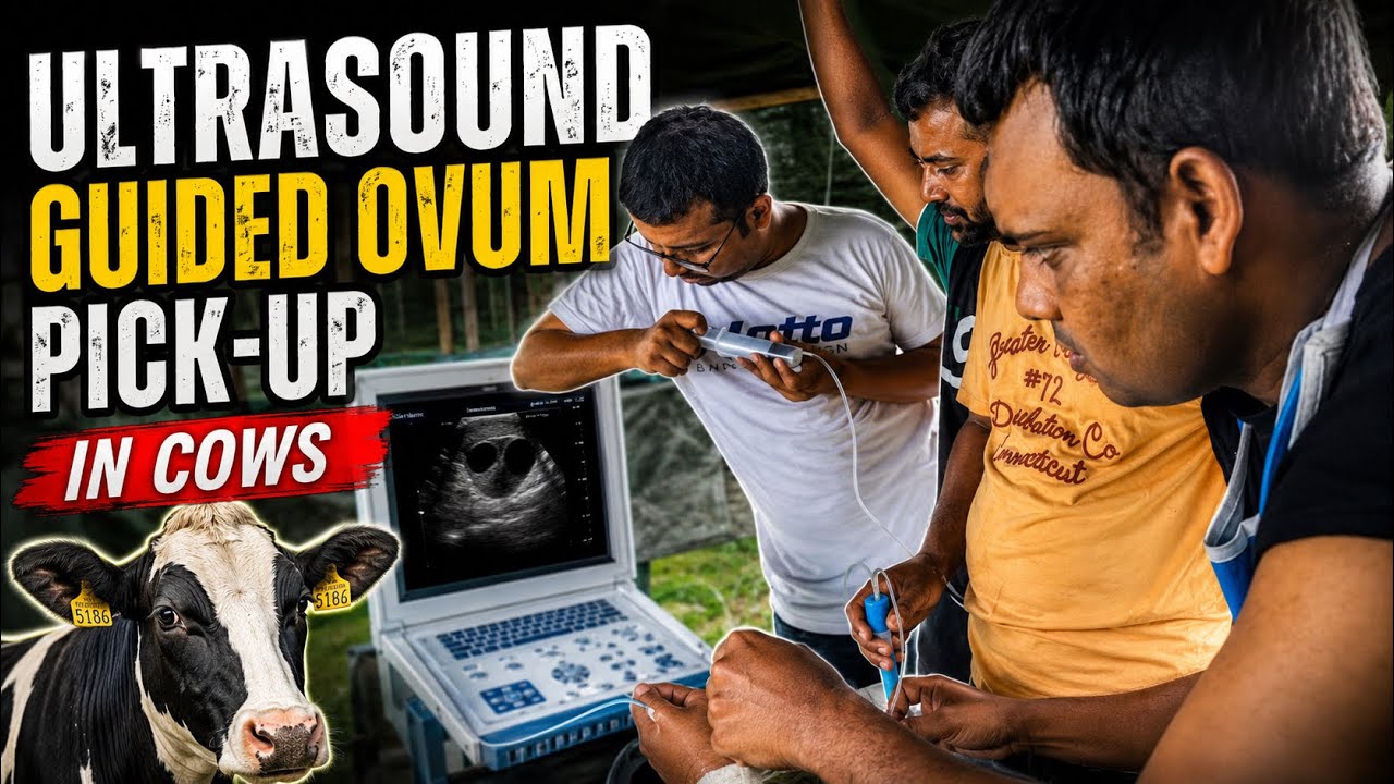 Ultrasonogram Guided Ovum Pick up Technique in Cow by Dr.Ashit K Paul, PSTU