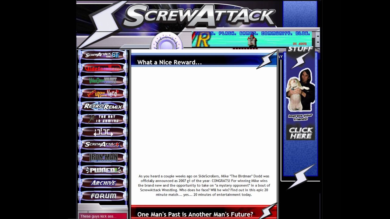 The Evolution of the screwattack website