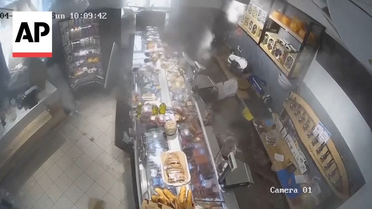 CCTV video shows Russia's attack on Ukraine's Sumy on Palm Sunday