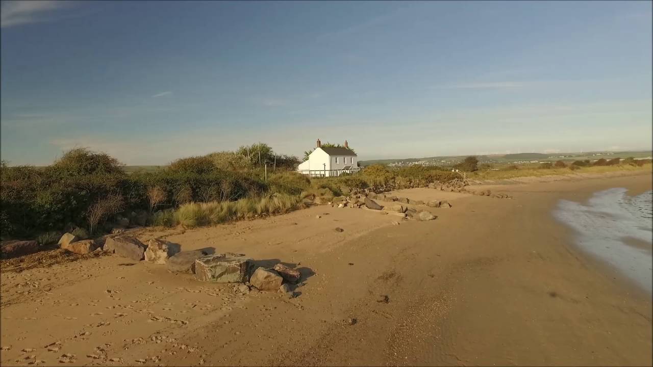 drone flight around the white house. braunton burrows devon