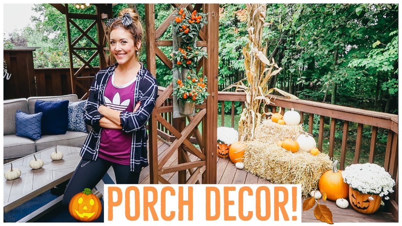 CLEAN + DECORATE WITH ME ✨ NEW FALL PORCH DECOR 2018 🎃🍂  | DECORATION INSPIRATION