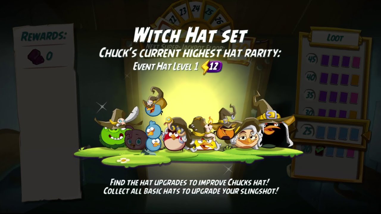 Angry Birds 2 Halloween Event: Get the Witch Hat Set in Tower of Fortune!