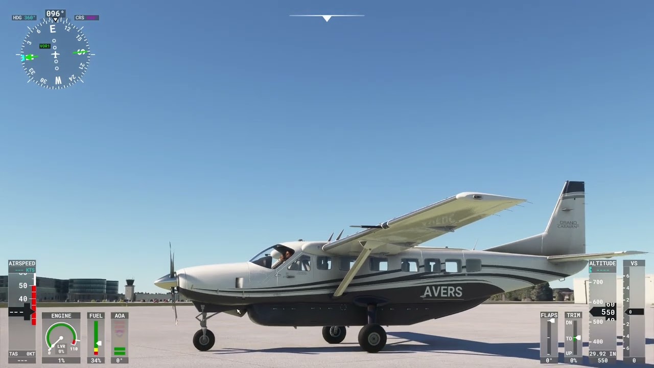 Обзор и инструментальный полет на Cessna 208B Grand Caravan EX в MSFS 2020 с VR