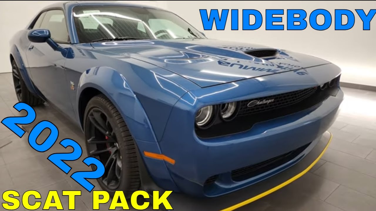 Продан Dodge Challenger R/T Scat Pack 2022 года выпуска, цвет Frostbite Blue, обзор 4K.