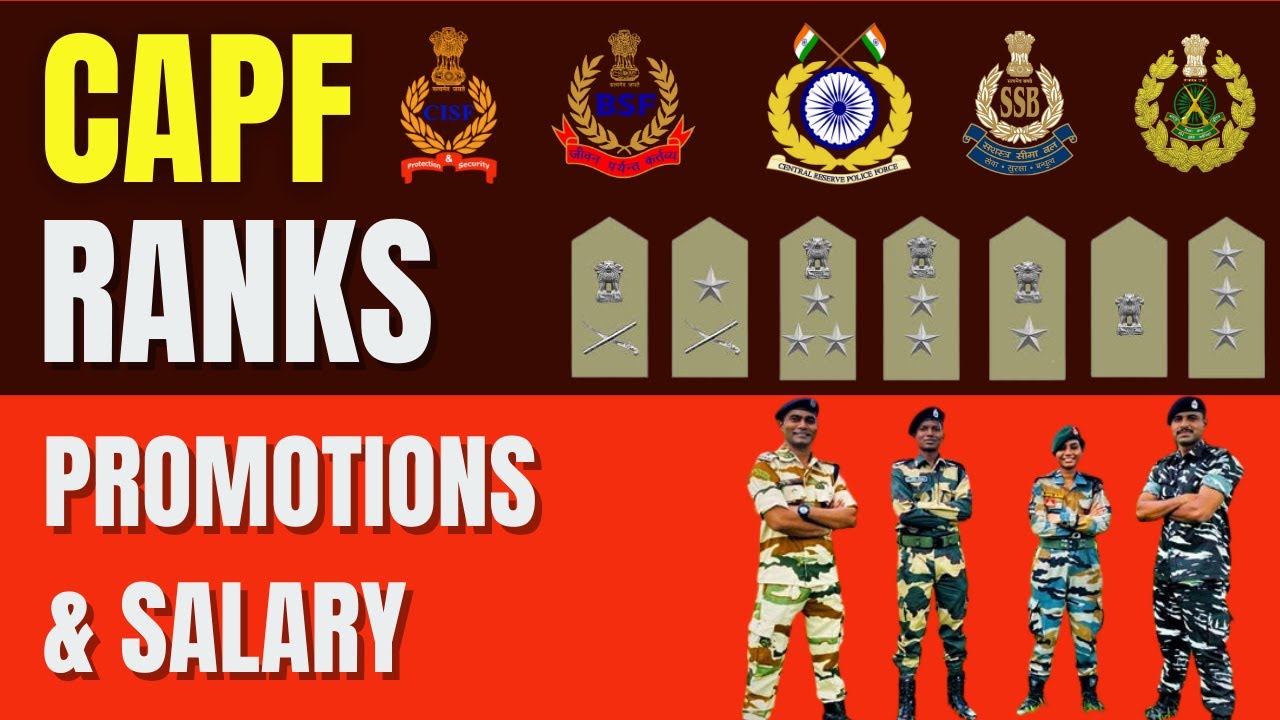 CAPFs Ranks & Insignia | CAPF Officers Hierarchy  | BSF, CISF, CRPF, ITBP, SSB Assistant Commandant