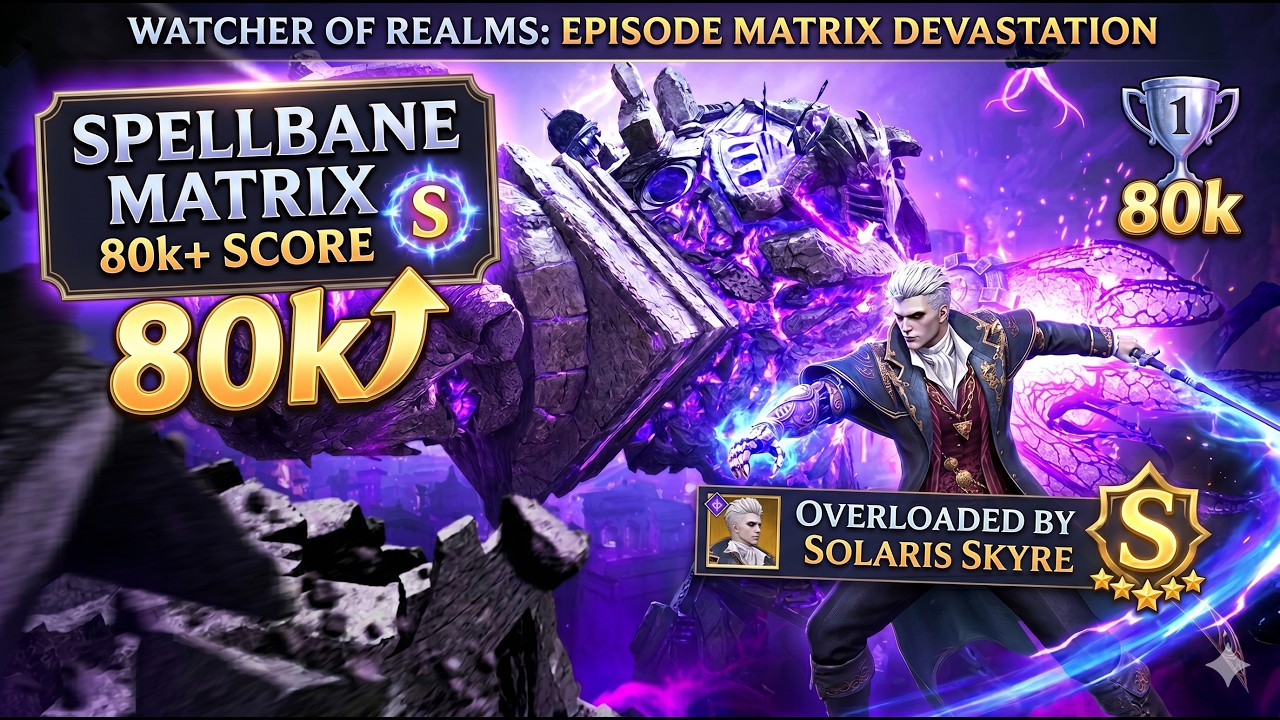 Matrix Spellbane 80K Score Showcasing Solaris Skyre