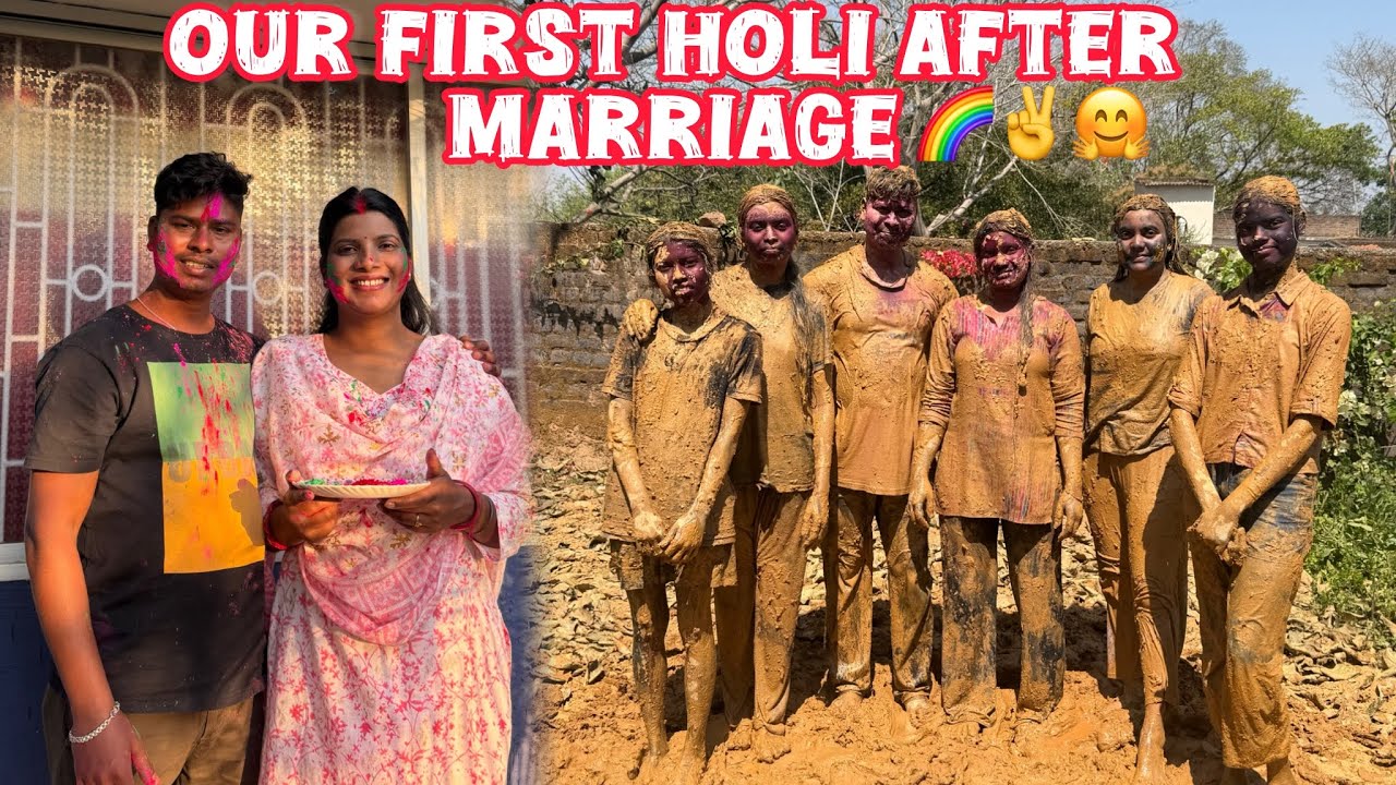 Our first Holi after marriage 🌈✌️🤗 || Holi special || #kashishvlog #ranchi_jharkhand 