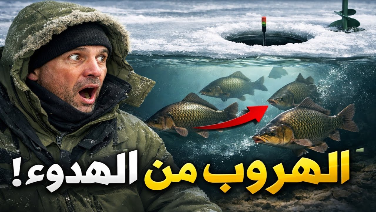 السمك يهرب من صمتك، وليس من خطواتك. سر الصيد في الشتاء الذي لا يعرفه أحد