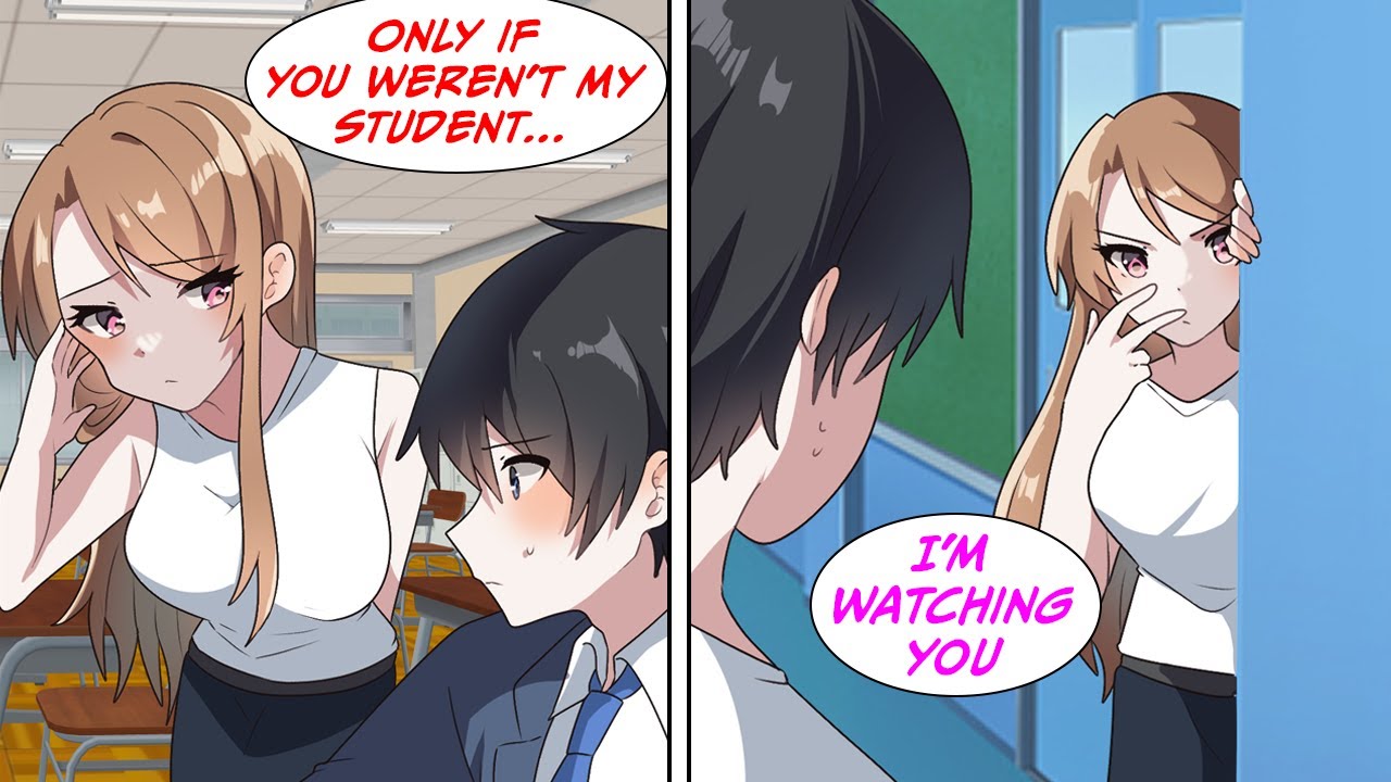 [Manga Dub] I overheard my beautiful teacher's thoughts, and now she's watching me...!? [RomCom]