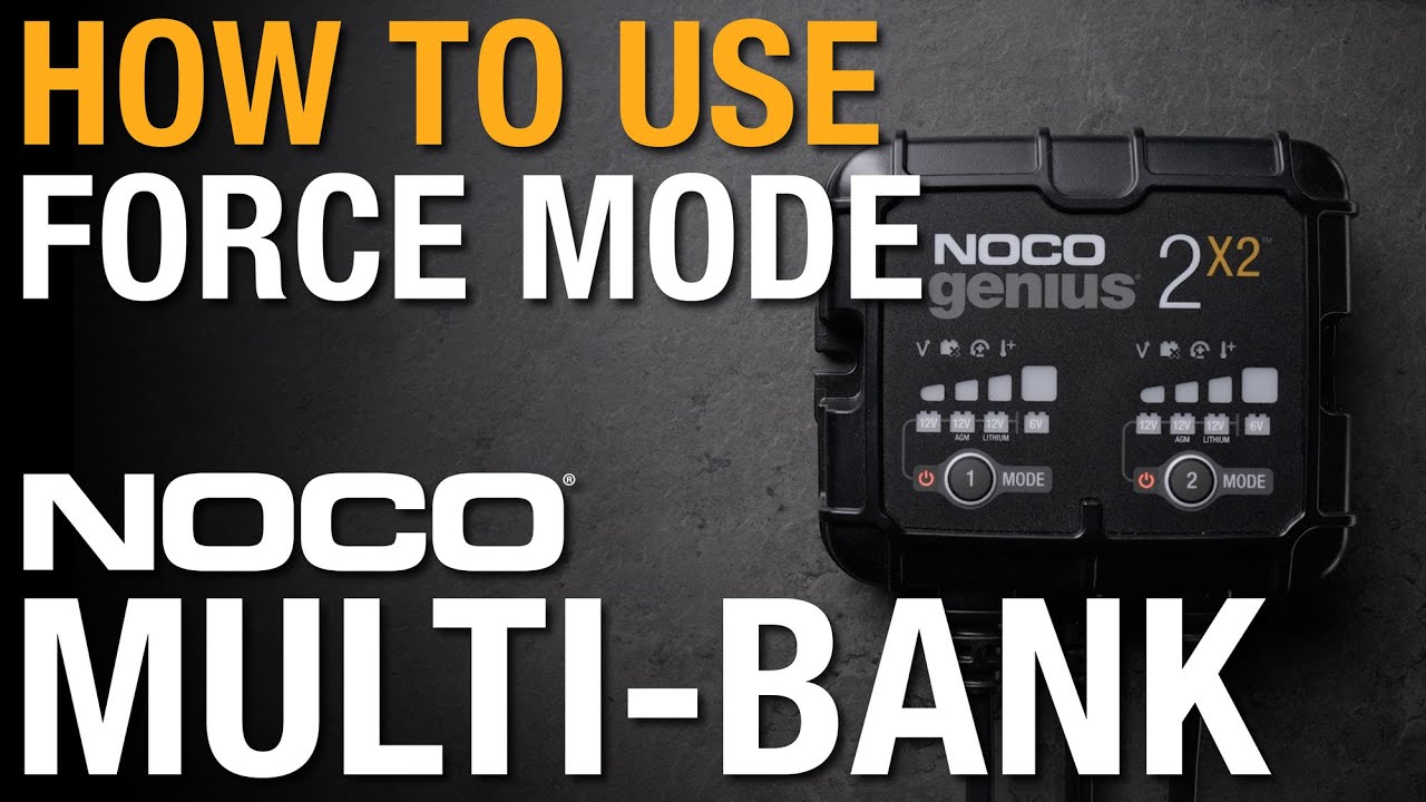 Как использовать режим Force Mode на NOCO Genius Multi-Bank