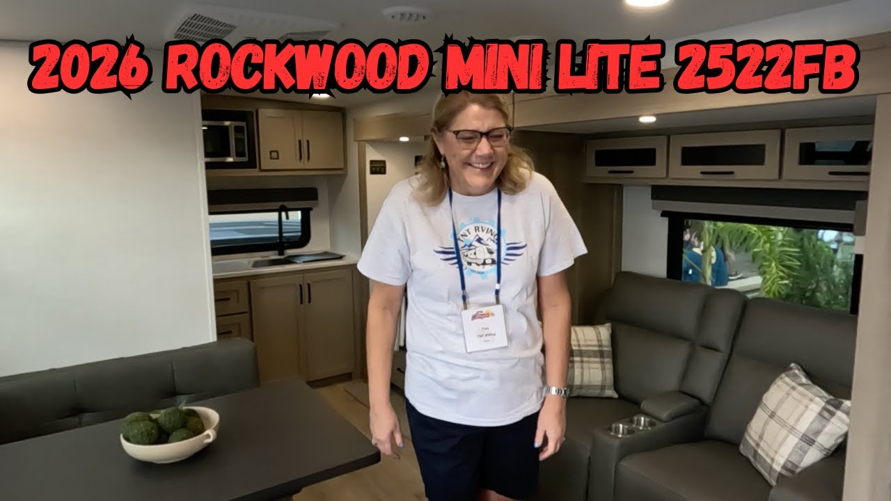 2026 Rockwood Mini Lite 2522FB | Lightweight RV with Big Shower, Theater Seating & Dinette.