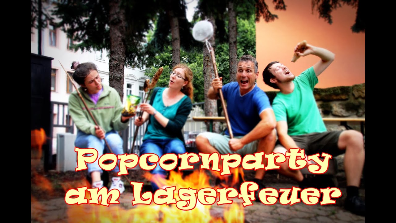 Popcornparty am Lagerfeuer
