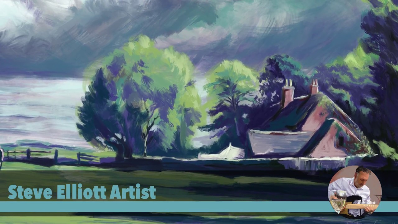 Рисование с использованием новых кистей для смешивания в Procreate 4