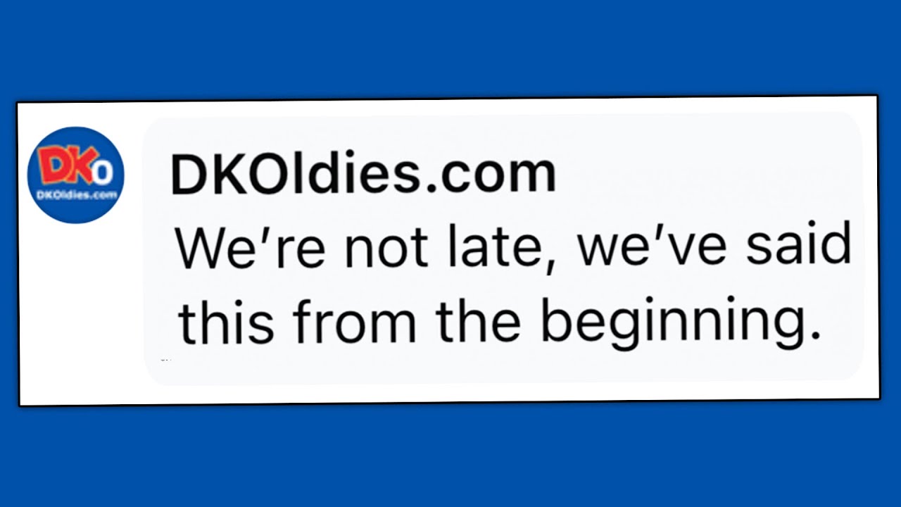 DKOldies FINALLY acknowledges the controversy…