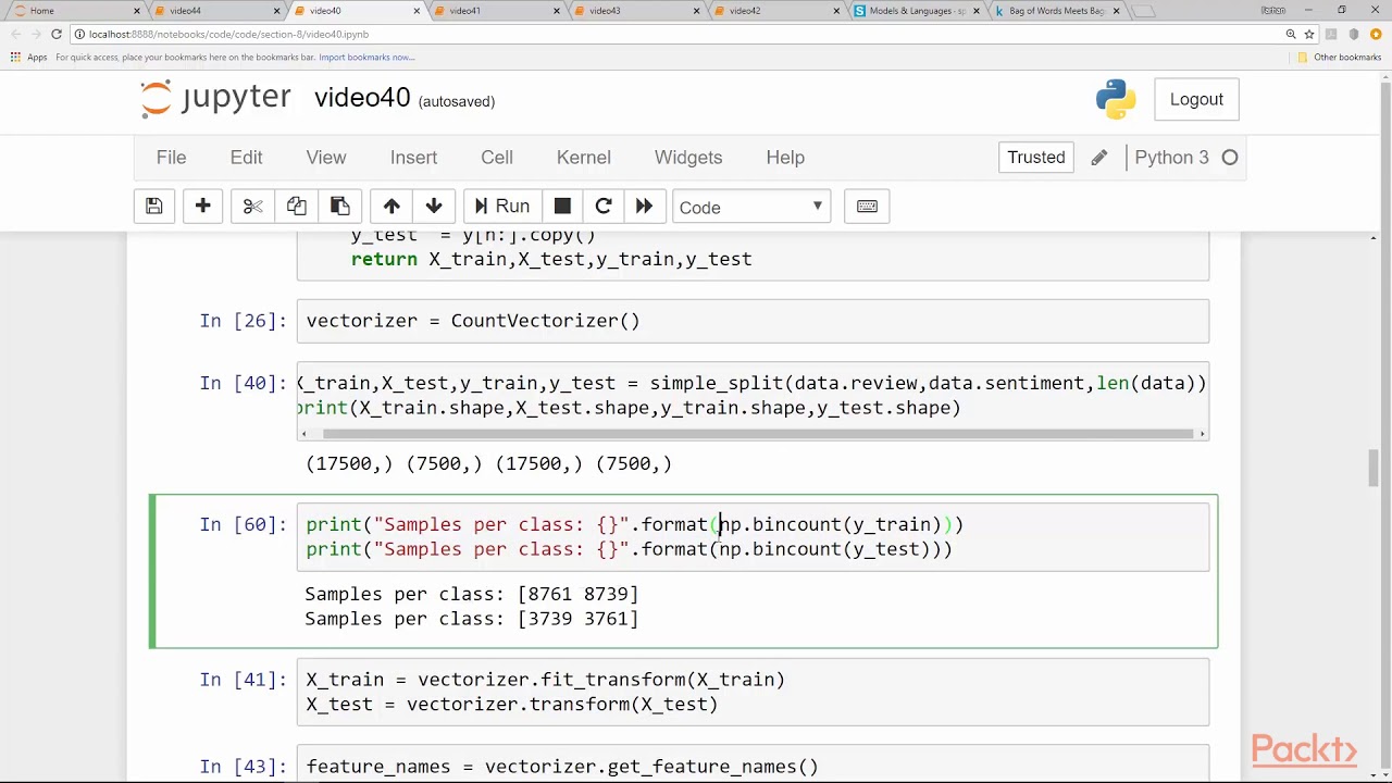 Hands-on Scikit-learn for Machine Learning: Bag-of-Words Model and Sentiment Analysis|packtpub.com