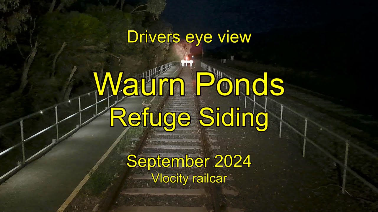 Drivers eye view, Waurn Ponds Refuge siding, Sep 2024