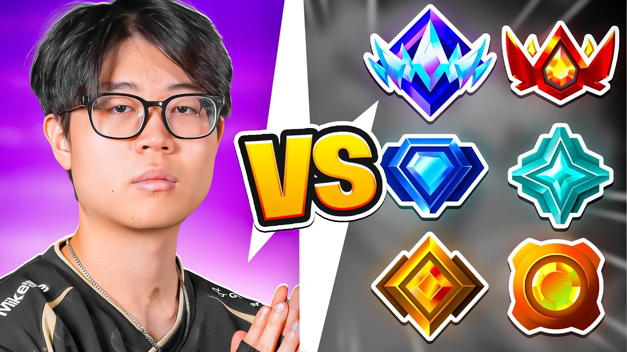 Khanada VS EVERY RANK in Fortnite!