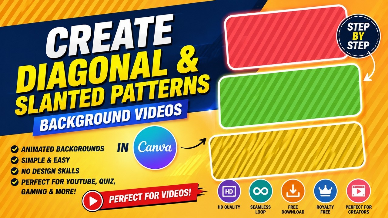 How to Create Diagonal & Slanted Animated Video Backgrounds in Canva