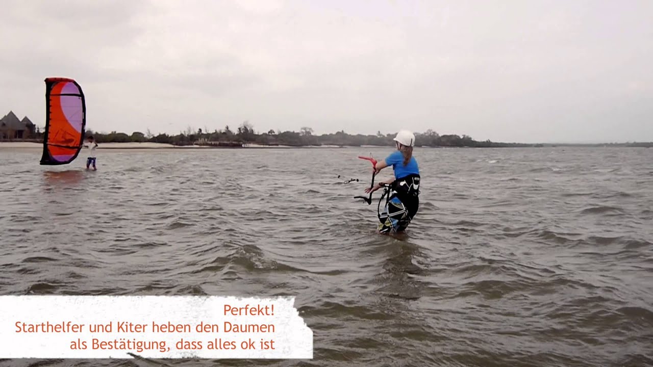 Starten und Landen des Kites - Kitesurfen Lernen Online Video Tutorial