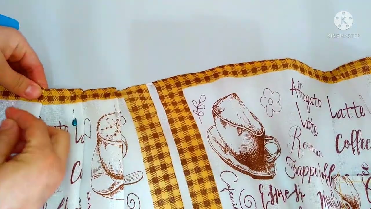 خياطة مئزر المطبخ بقماش مناديل التركي مشاريع رمضان 💯🌙🌙