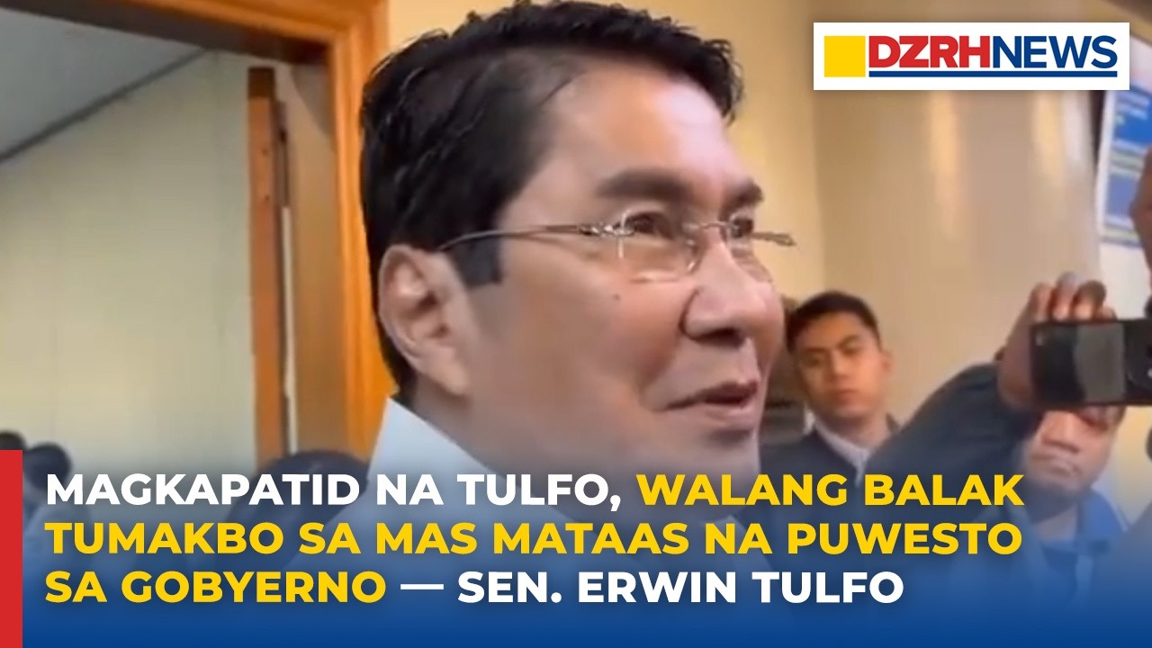 Magkapatid na Tulfo, walang balak tumakbo sa mas mataas na puwesto sa gobyerno — Sen. Erwin Tulfo
