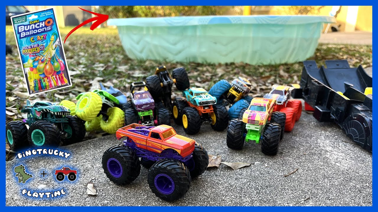 Monster Truck Water Balloon Challenge!