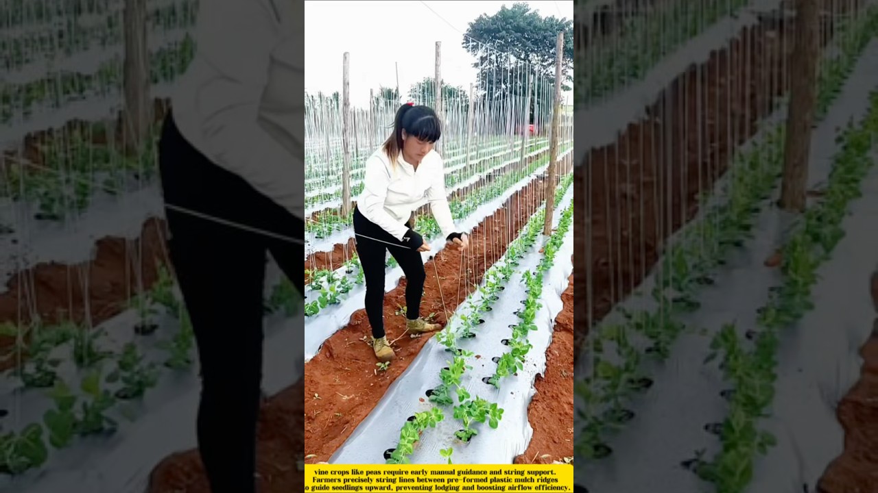 Efficient Farmland Management Records: How Farmers Build Perfect Support Nets for Climbing Crops
