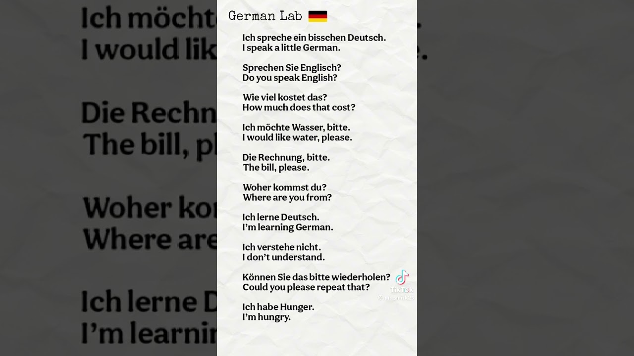 Part 1 German series 🇩🇪