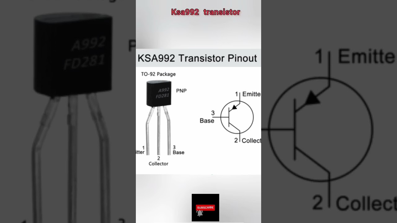 ksa992 transistor pinout #ksa992 #akexperiment #electronic #pinout #a992 #pnp #transistor #992