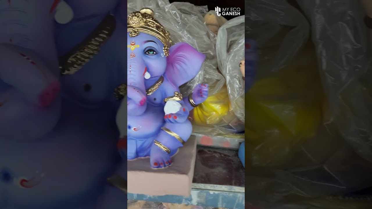 Green ganpati idol