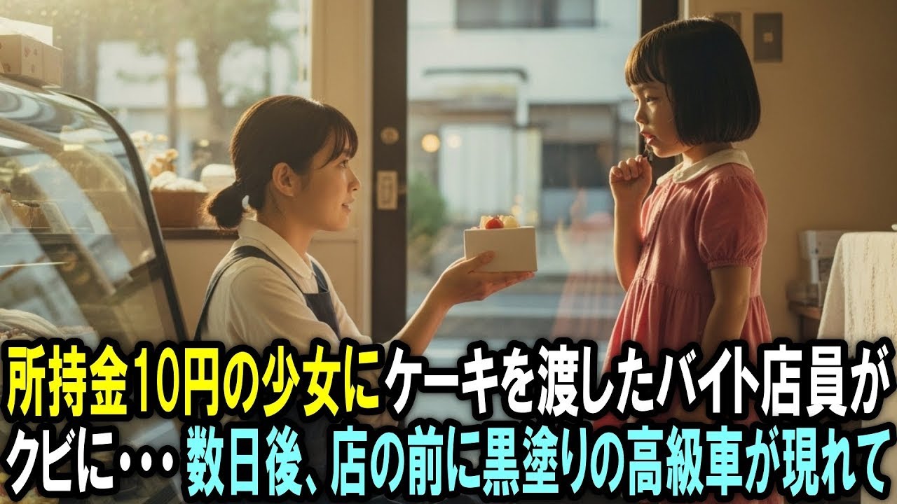 所持金10円の少女にケーキを渡したアルバイト店員がクビに　後日、店の前に高級車が現れ店長は凍り付いた…