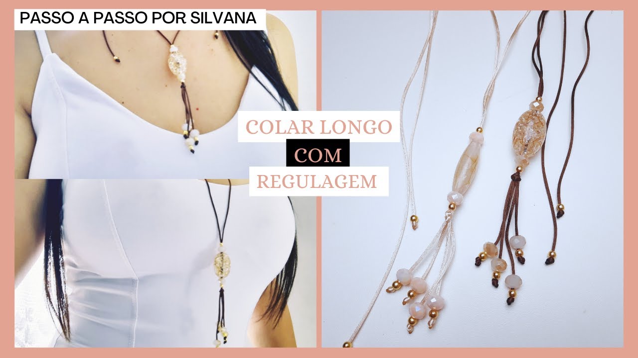 Como fazer colar longo fácil e rápido passo a passo