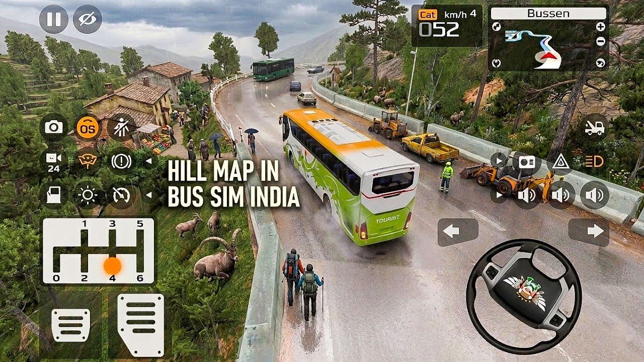 Bus Simulator India Hill Map Hairpin Bends Gameplay | Mountain Bus Driving Challenge
