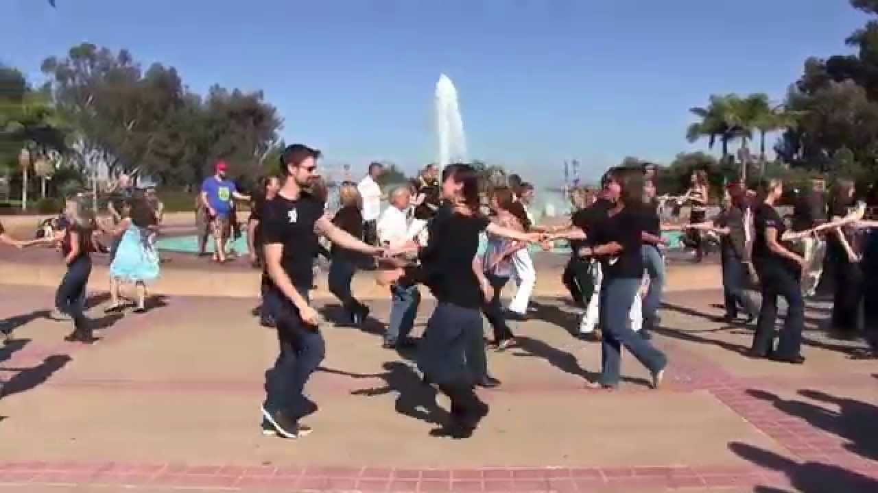 International Flashmob West Coast Swing 2015, San Diego, CA, (1st Dance)