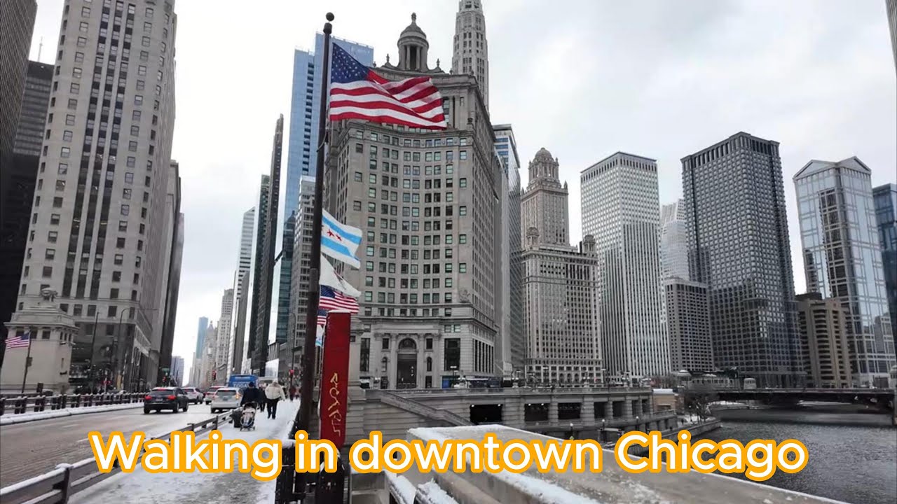 Walking in Downtown Chicago