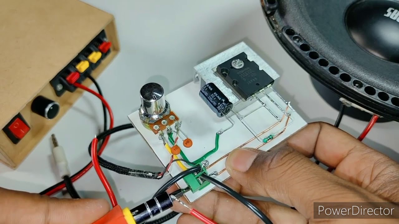 Diy: เครื่องขยายเสียงพลังเสียงเบสหนัก 2sc5200 ที่มีตัวควบคุมระดับเสียง