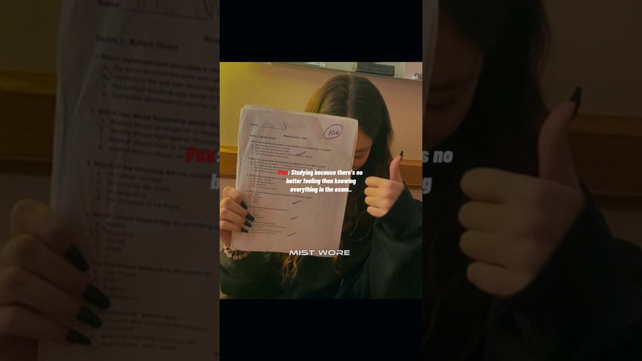 🔥 pov: studying because there's no better feeling than 📚📑💯✨ #studytips #studymotivation #study...