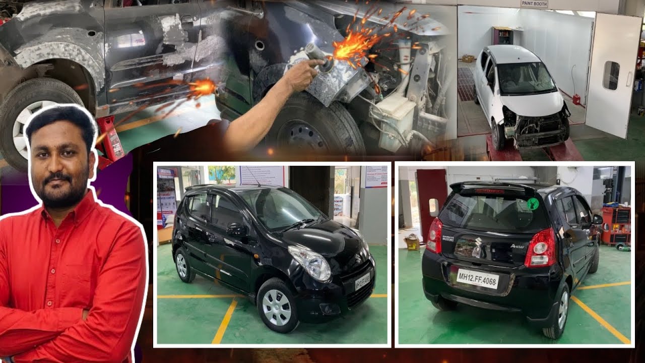 15 Year Old Maruti A-star Repainted & Restoration Process| @Car At War