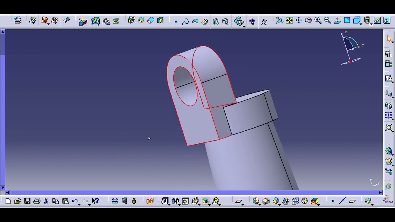 OLEO CYLINDER LANDING GEAR PART 1//CATIA V5.